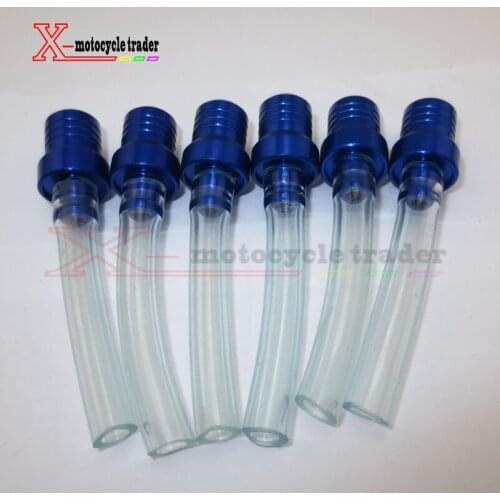 Blue Aluminum Fuel Tank Gas Cap Vent For Dirt Bike/ATV/Pit Bike/Monkey Bike Motorcross 6pieces/lot