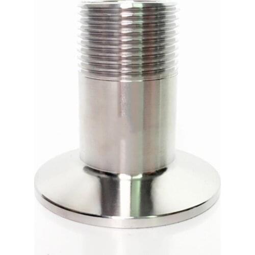 1-1/2" BSPT Male x 1.5" Tri Clamp SUS 304 Stainless Steel Sanitary Coupler Fitting Homebrew Beer