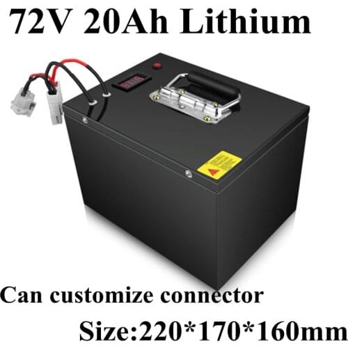 Waterproof 72v 20ah Lithium Ion Battery Pack Li Ion 18650 BMS for 3000w Electric Scooter E-bike Motorcycle AGV + 3A Charger