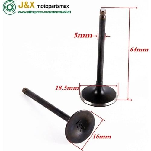 High Quality GY6 50cc 60cc 80cc 100cc Engine Cylinder Kit 64mm INTAKE EXHAUST 64mm Valves Set GY6 139QMB 139QMA