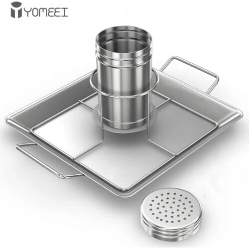 YOMEEI Stainless Steel Chicken Roasting Rack BBQ Beer Chicken Holder Non-stick Vegetable Bakeware Outdoor Roast Chicken Grill