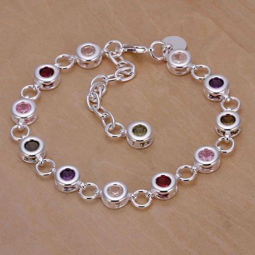 Free shipping jewelry silver plated jewelry bracelet fine fashion rose bracelet top quality wholesale and retail SMTH259