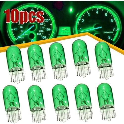 10pcs Car T10 Halogen w5w 168 Wedges 12V 5W Signal Lamp Super White Instrument Light Reading Light Clearance Lamp
