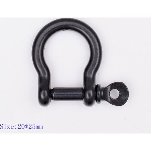 10 pcs 9mm Black Horseshoe Buckle U-Shaped Shackle Clasp Ring For Wallet Chain Keyring Key Pouch Belt Loop Bracelet Connector