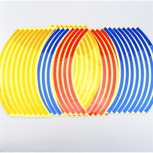 18 Inch Car Motorcycle Wheel Stickers Reflective Sticker For Skoda Volkswagen vw POLO Tiguan Passat CC Golf GTI R20 R36 EOS