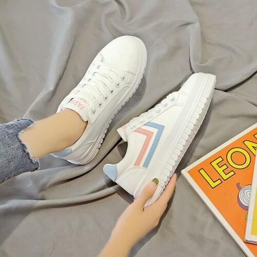 2020 New Arrival Women Casual Shoes Autumn Lace Up Breathable Vulcanized Shoes Female Platform Fashion Sneakers Tenis Feminino