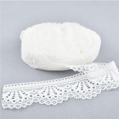 5-10yards/lot fan-shaped elastic White african lace Fabric for sewing Handicraft accessories decorating embroidery wedding dress