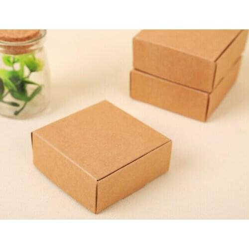 500pcs 5.8x5.8x3.2 cm Kraft paper box different price