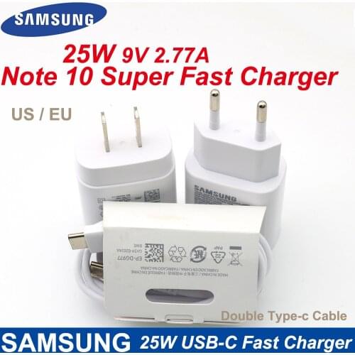 Samsung note 10 Charger 25W EU Super Fast Charging power adapter for Samsung Galaxy note 10 Plus 5G A90 A80 A70 A60 S10 S9 S8