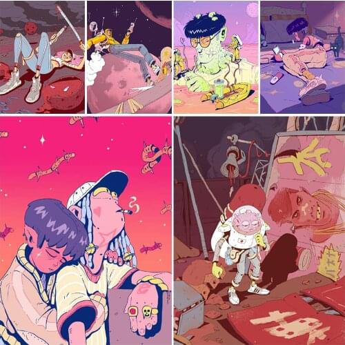 5D DIY Diamond Painting Fun Cartoon Illustration Rhinestone Inlaid Embroidery Exquisite Handmade Home Decoration Painting Gift