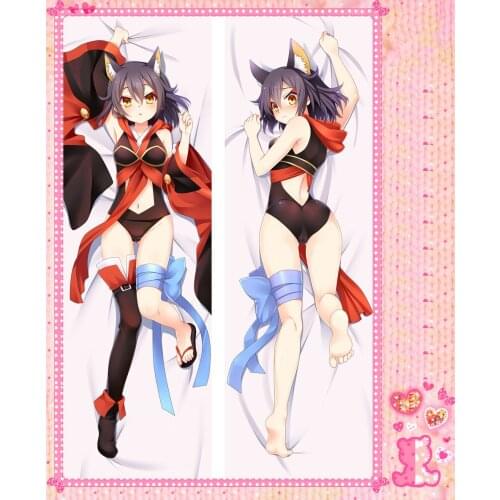 Anime Cartoon Chaos Dragon: Sekiryuu Seneki Double Bolster Hugging Pillow Case Pillow Cover Pillowcase Peach Skin 2 Way No.57018