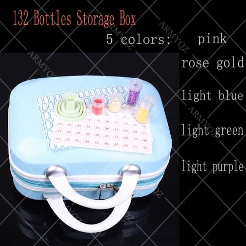 ARMYQZ 132/28 Bottles Diamond Painting Storage Box Bead Container Embroidery Accessories Diamond Bead Organizer Bag