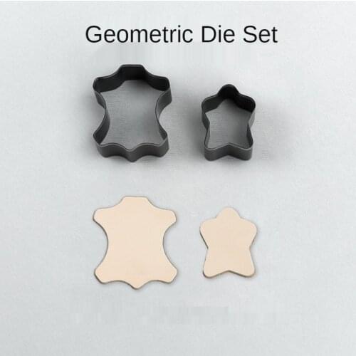 Import Blade Geometric Mold Knife Die Cut DIY Tag Shape Puncher Leather Die Cutter Cutting Craft Tools 2pcs/set Hole Punch