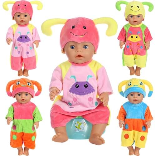 2021 Animal Jumpsuit +Hat Suit Fit 17inch 43cm Doll Clothes Born Baby Suit For Baby Birthday Festival Gift