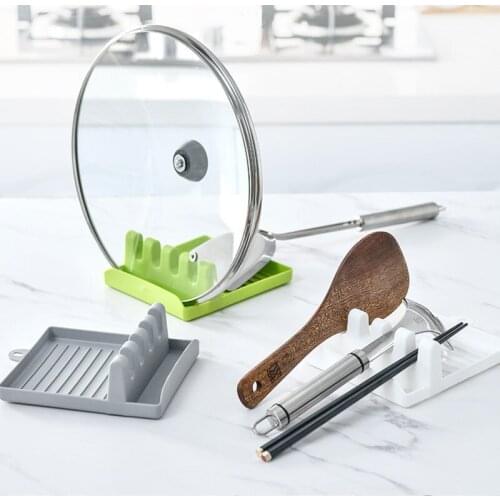 Hot Kitchen Organizer Spoon Holders Cooking Utensil Rest Storage With Drip Pad Kitchen Fork Non-Slip Pad Kitchen Accessories