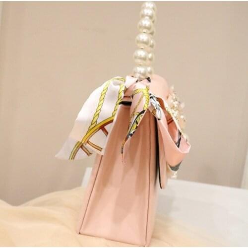 Small Bag Fashion Party Ladies Luxury Pearl Diamonds Flowers Tote Pu Leather Chain Shoulder Handbag Women Flap Crossbody Bags