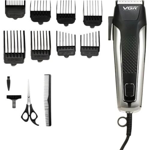 VGR V-120 Barbershop Hair Clipper Professional Hair Trimmer Barber Electric Mens Haircut Adjustable Ceramic Blade EU Plug