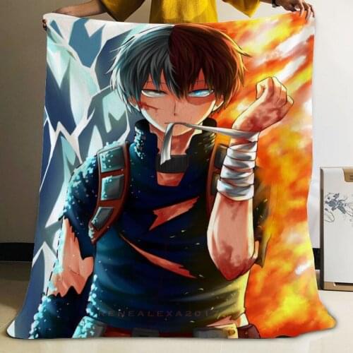 Musife Custom My Hero Academy Flannel Blanket Design Your own Blanket Flannel Blankets for Sofa DIY Dropshipping