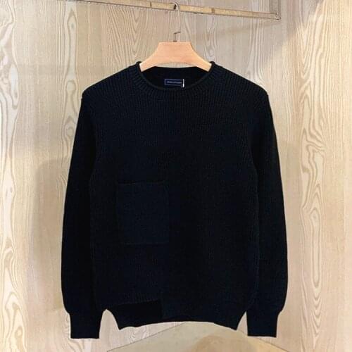 New 2021 Spring Autumn Fashion Cotton Sweater Men Jumper Robe Hombre Pull Homme Hiver Pullover Men O-neck Knitted Sweaters E196