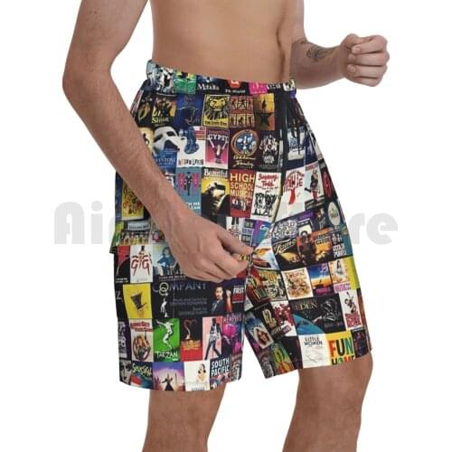 Musicals Broadway West End Beach Shorts Men Beach Pants Swim Trunks Musicals Broadway West End Fashion New York Ny