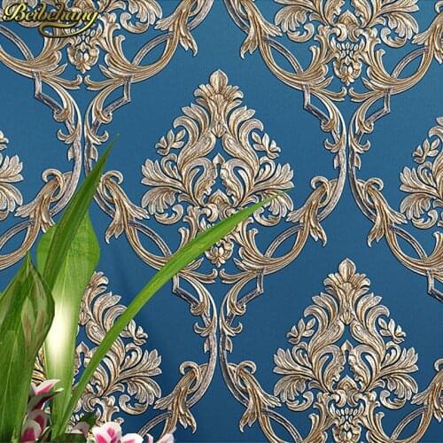 Beibehang European bedroom wallpapers cozy living room 3d TV background non-woven wallpaper for wall papers home decor flooring