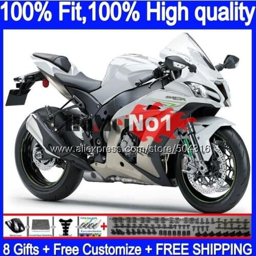 OEM Injection For KAWASAKI ZX-10R ZX1000 ZX10R 16 17 18 19 85MC.82 Pearl White ZX 10 R ZX 10R 1000 2016 2017 2018 2019 Fairing