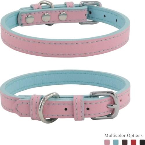 Contrast Color Dog Collar Adjustable Walking Soft Super Fiber Fabric Pet Necklace Comfortable Pet Accessories Dogs Basics Collar