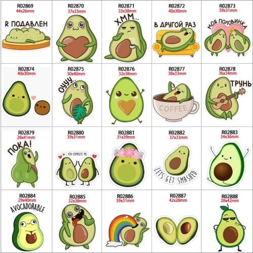 Planar Resin Flatback Lovely Avocado cartoon 30pcs/lot DIY Handmade Materials for holiday supplies