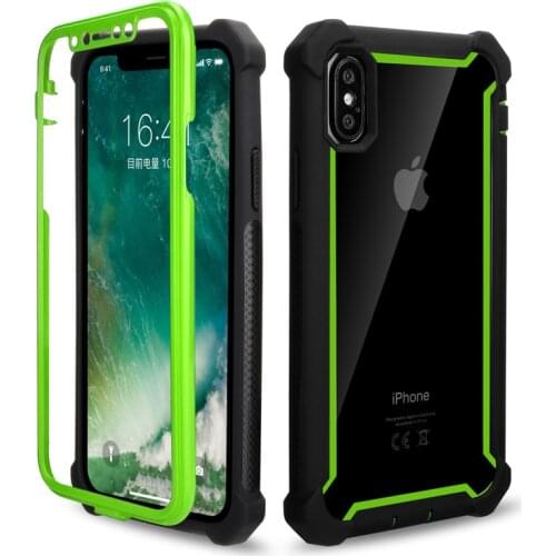 Heavy Duty Shockproof Phone Case For iPhone 11 Pro Max X XR XS Max SE 2020 6 6S 7 8 Plus 5S Soft TPU+PC Transparent Back Cover