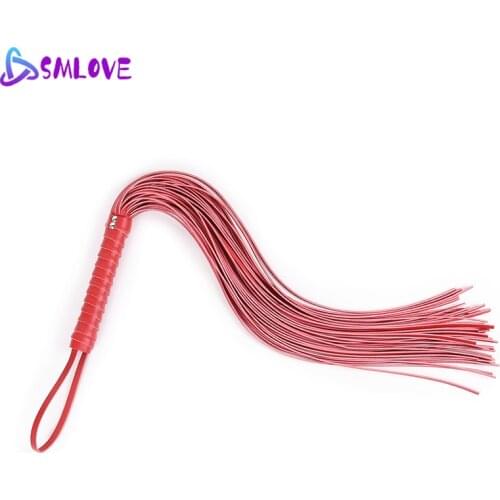 SMLOVE Maroon Whip Bdsm Sex Product Role-Playing Flogger Beat Whip Sex Toys For Men Women Adult Slave Game Flirting Accessories