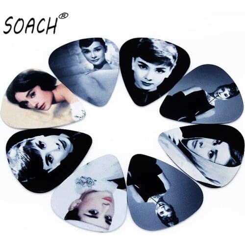 SOACH 50PCS 0.46mm bass guitar pick two side pick Mix guitar picks stringed instrument Guitar paddle Accessories ukulele bass