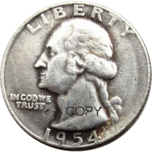 US 1954 P/S/D Washington Quarter Silver Plated Copy Coin