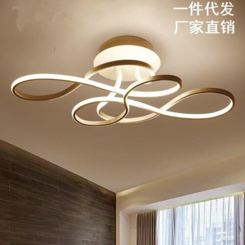 Led ceiling lamp simple modern atmosphere household living room lamp personality black and white bedroom lamp creative dining