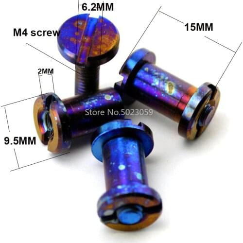 1piece Hinder XM18 Handle Spindle screw rivet Titanium alloy Roasted blue DIY folding knife tools