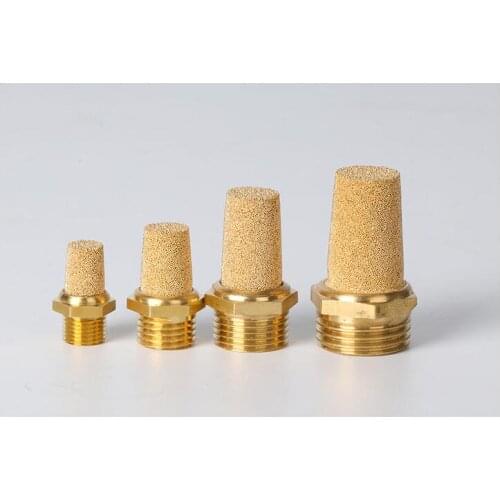 10pcs BSL-M5/01/02/03/04/06/10 Brass Muffler Pneumatic Solenoid Valve Silencer Tall Head Silencer Pneumatic Connector