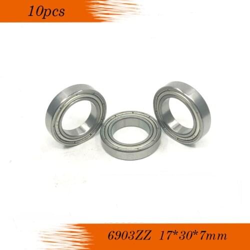 10pcs/Lot 6903ZZ 6903 ZZ 17x30x7mm P0 Metal Shielded Deep Groove Ball Bearing FOR BICYCLE PART