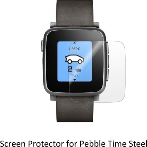3* Clear LCD PET Film Anti-Scratch Screen Protector Cover for Smart Watch Computer Pebble Time Steel