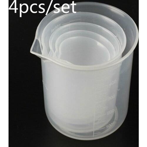 50/100/150/250ml/set Premium Clear Plastic Graduated Measuring Cup Pour Spout Without Handle Kitchen Tool