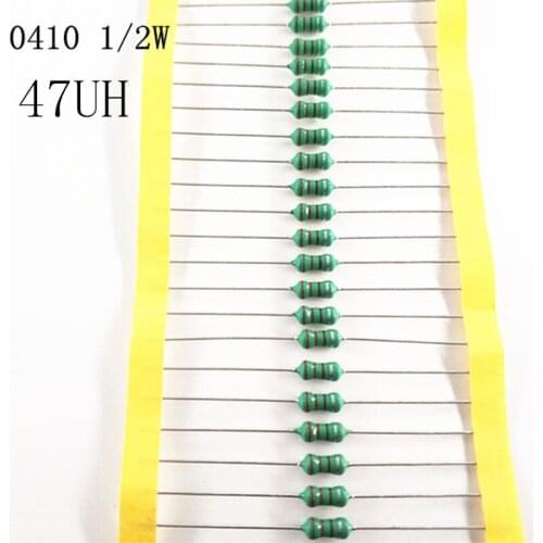 50pcs/lot 1/2W Chromatic ring inductor DIP 0410 47UH AL0410-470K 0.5W inductance
