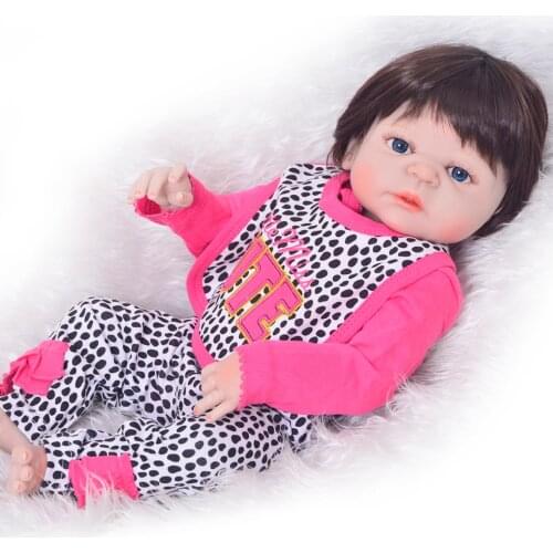 55cm Silicone Reborn Baby Doll Toy For Girl Vinyl Newborn Princess Babies Bebe Sleeping Accompanying doll Toy unique Gift DOLLMA