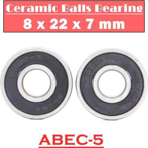 608RS Hybrid Ceramic Bearing 8x22x7 mm 2PCS Bicycle Bottom Brackets & Spares Rear wheel 608 RS 2RS Si3N4 Ball Bearings 608-2RS