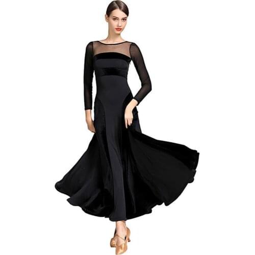 Ball Gown Maxi Ballroom Dress with Mesh 226-640