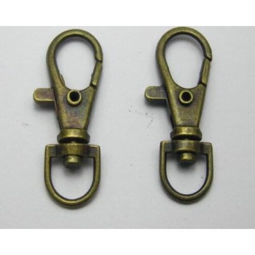 Free Ship 500pcs Bronze Tone Lobster Swivel Clasps for bag dangles Key Ring 38mm