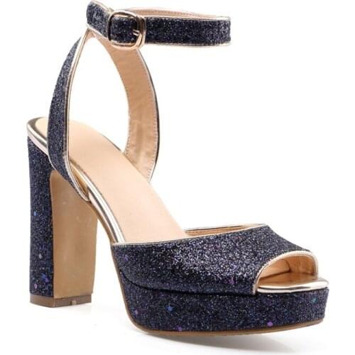 Big SizePersonalized Sequin High Heel Sandals high heels sandals women shoes woman summer ladies