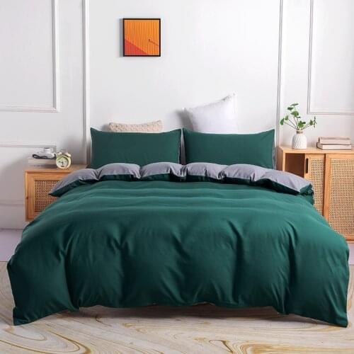 Blackish Green Bed Linens Duvet Cover Sets Quilt/Comforter case Pure/Solid Bedding Set King Queen Full Twin Size Home Textile