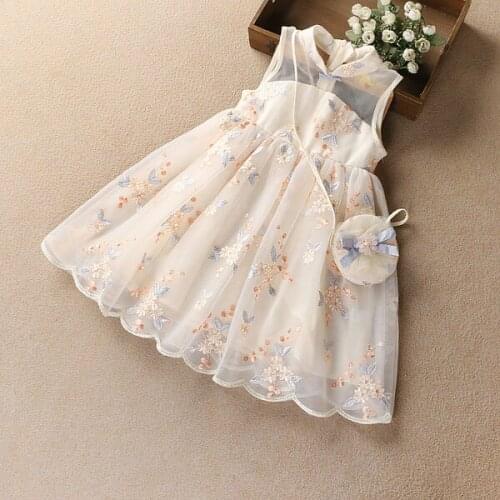 Childrens dress girl pompadour mesh princess dress fashion