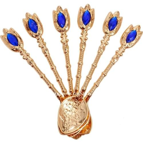 QUALITY TEA SPOON (SIX PACK) LARGE STONE PATTERNED WEDDING GIFTS GREAT PRESENTATIONS WITH YOUR AWESOME DECOR