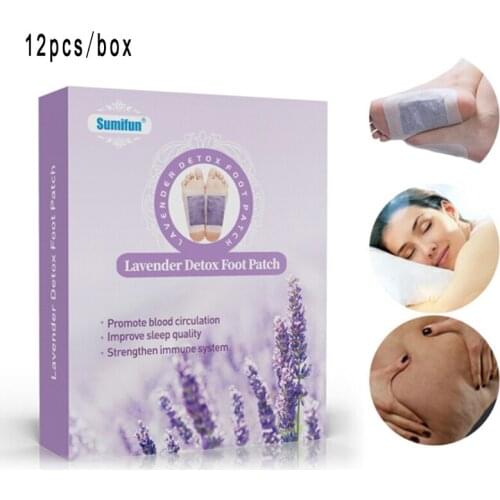 Quality Slimming Patch Health Care 12pcs/lot Lavender Detox Foot Patches Pads Nourishing Repair Foot Patch Improve Sleep