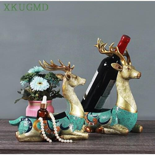 Creative Key Storage Boxhousehold Desktop Ornaments Nordic Resin Deer Sculpture Furnishings Home Decoration Accessories