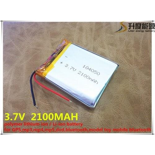 5pcs 3,7V lithium polymer battery 104050 2100MAH Tablet PC navigation mobile power GIY